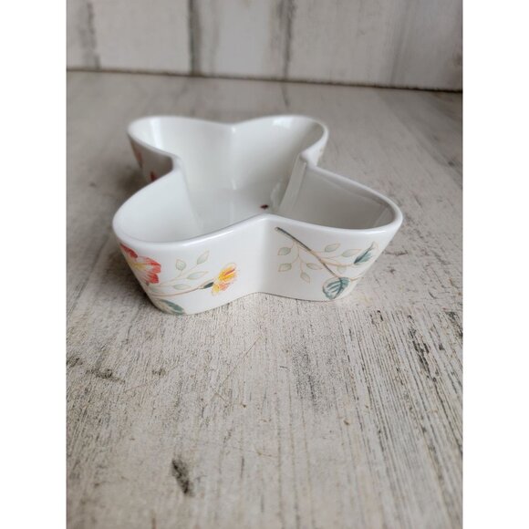 Lenox butterfly meadow shaped bowl trinket unique ladybug flower - Picture 6 of 9